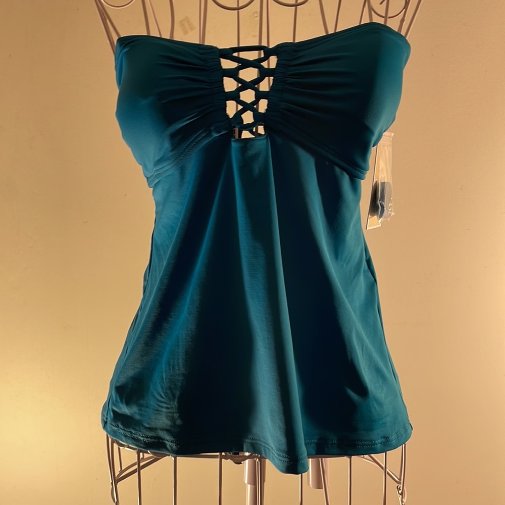 Micheal Kors lux teal tankini NWT $ 118 size XS sexy gorgeous